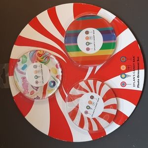 Dylan's Candy Bar Photo Ornament Set of 3 glass Ornaments-unopened Christmas